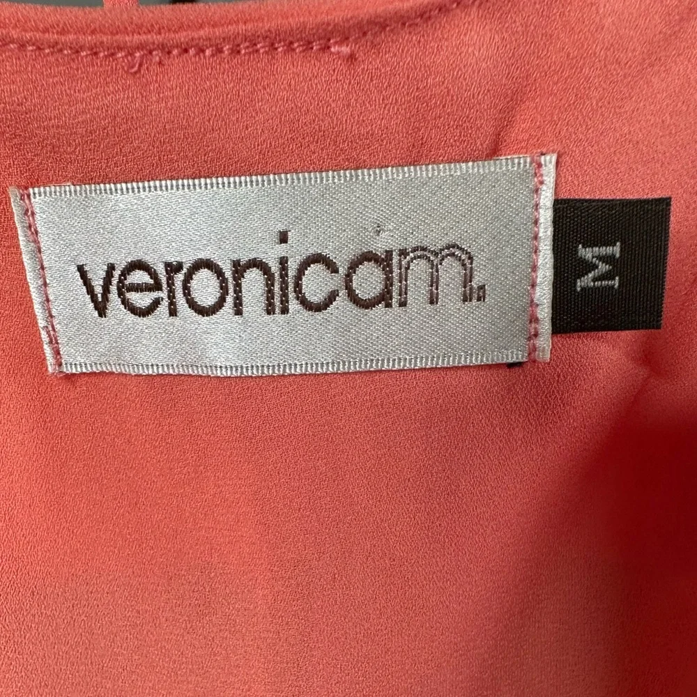 Veronica M | Coral Pink Flowy Camisole Tank Top | Double Strap | Size M - Picture 4 of 5